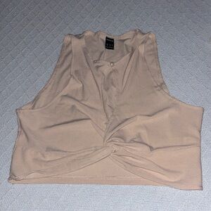 SHEIN Beige Twist Front Tank Top